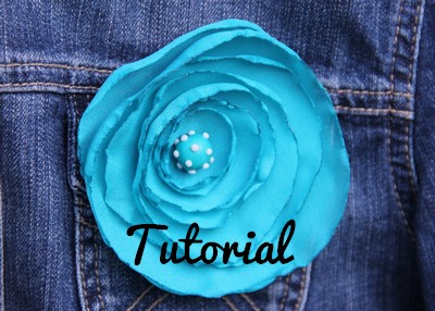 kék rózsa textilből tutorial